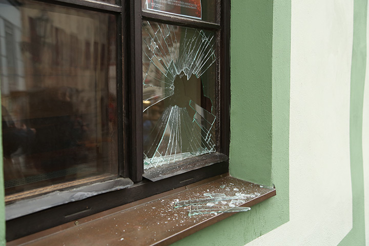 A2B Glass are able to board up broken windows while they are being repaired in Salisbury.